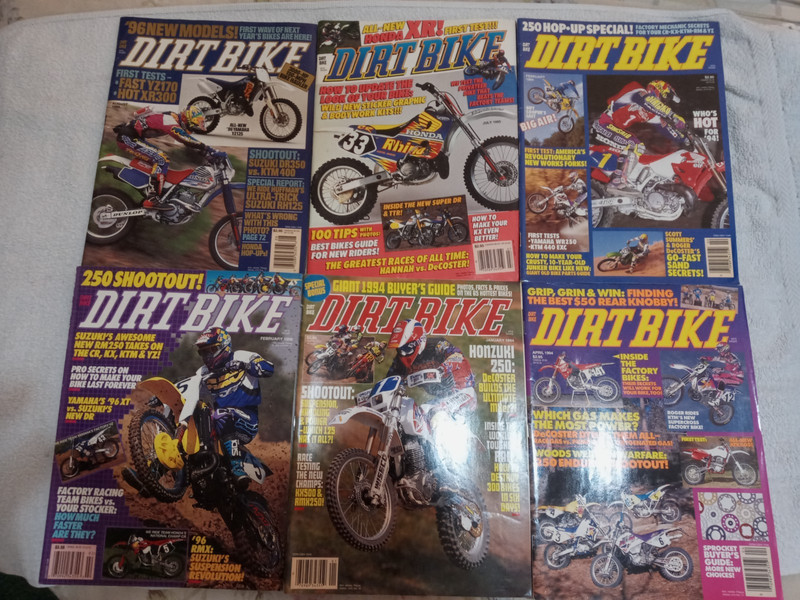 Dirt Bike Magazine Lot Of 6-1990s! + 1 extra bonus magazine!