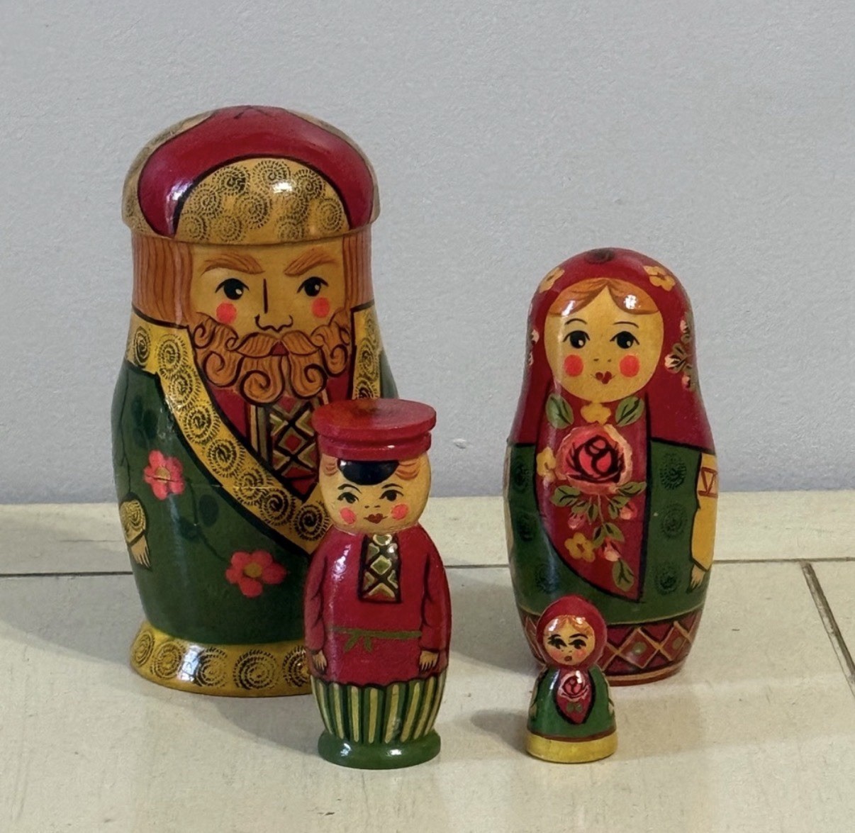 Wooden, Hand-painted, Russian
