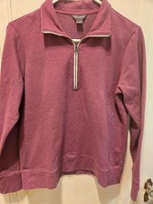 Eddie Bauer Women Sweatshirt Size S Mauve/rose color 1/4 Zip Pullover