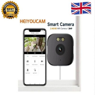 HEIYOUCAM Fensterkamera - ersetzt Außenkameras | 2,4/5GHz WLAN | 3MP Resolu