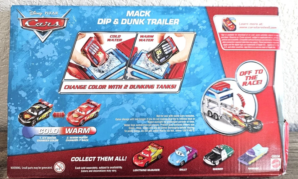Disney Pixar Cars MACK Dip and Dunk Trailer Transporter - MACK - New in Box !! - Image 4 of 4
