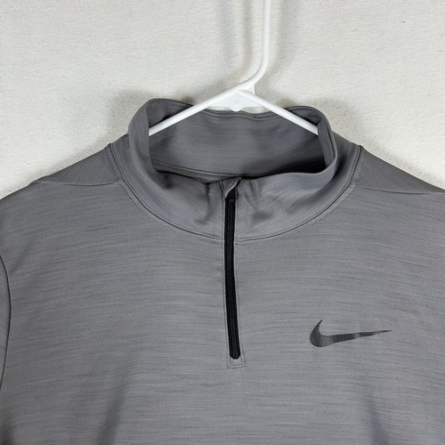 Nike grau Superset Langarm 1/4 Reißverschluss Herren M Training Top AR3716-056 Laufen - Bild 2 von 11