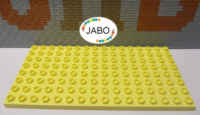 ( RB ) LEGO Duplo Base Plate Light Yellow 8x16 Plate