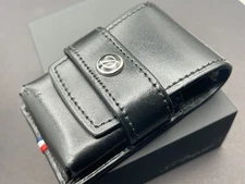 ST Dupont Black Leather LeGrand Ligne 2 Lighter Case Pouch 180024 $295 Display