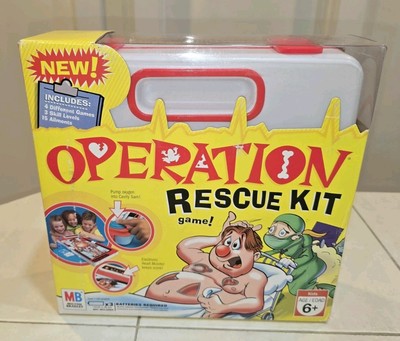 Operation Rescue Kit Board Game & Carrying Case Milton Bradley 2007 New ...