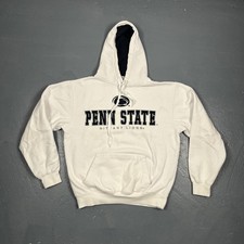 Vintage Y2K Penn State Nittany Lions Hoodie Sweatshirt White Small Unisex Worn
