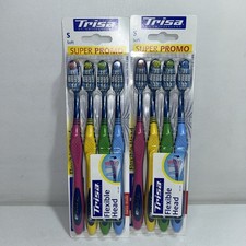 2 New Boxes Trisa Flexible Head Soft Toothbru...