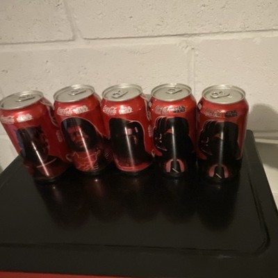 Coca-Cola Star Wars Collectible Soda Cans Lot of 5 Red/Black - The Dark Side 