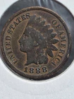 1888 Indian Head Cent Penny 1C US Coin Antique Copper Cent