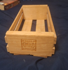 Napa Valley Wood Cassette Tape Holder Box Holds 12