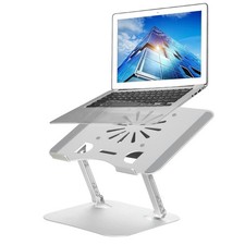 Adjustable Laptop Stand with Cooling Fan, Aluminium Alloy Multi-Angle Compute...