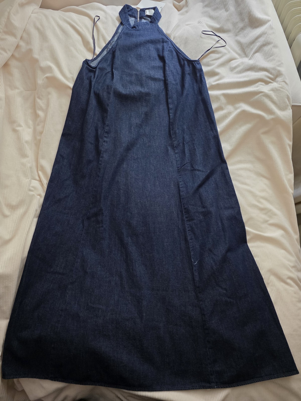 ZARA TRF halter denim dress dark blue BNWT image 2