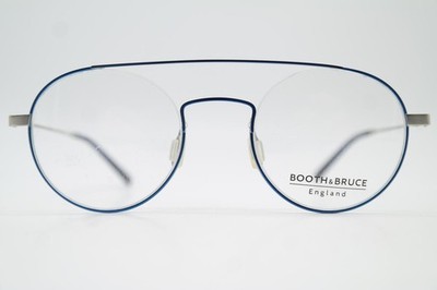 Brille BOOTH + BRUCE BB1709 Blau Silber Oval Brillengestell eyeglasses Neu