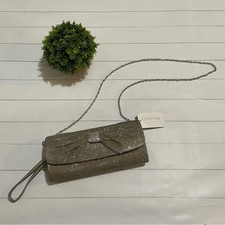 Gunne Sax Jessica McClintock NWT Gold Glitter Evening Bag Clutch NYE