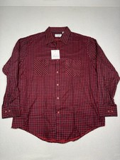 Vintage Sears Store Plaid Button Flannel Shirt Mens X-Large Red Black Cotton