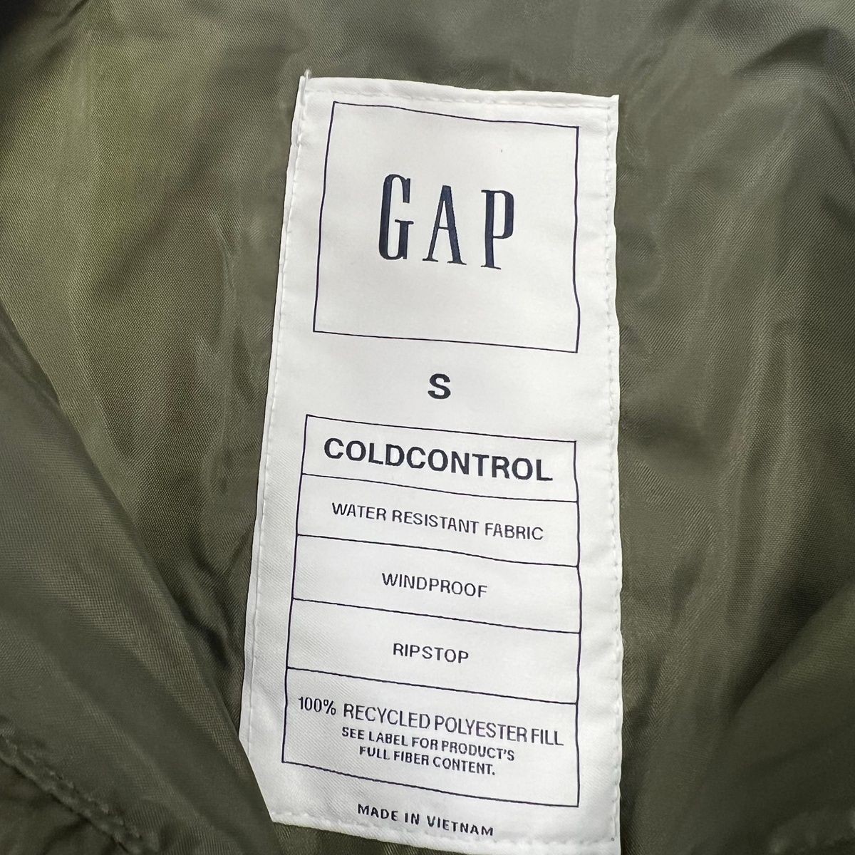 GAP FACTORY ColdControl Relaxed Puffer Jacket Men's Size S Olive Night image 3