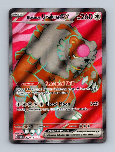Bloodmoon Ursaluna ex 202/167 Ultra Rare Twilight Masquerade Pokemon Holo NM