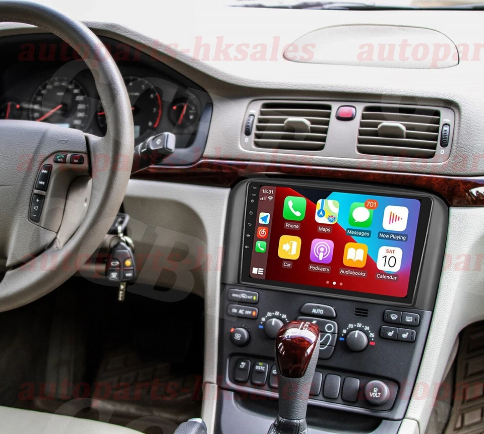 For 1999-2006 Volvo S80 9" Android 14 Navi CarPlay Car Stereo Radio GPS Wifi - Imagem 3 de 4