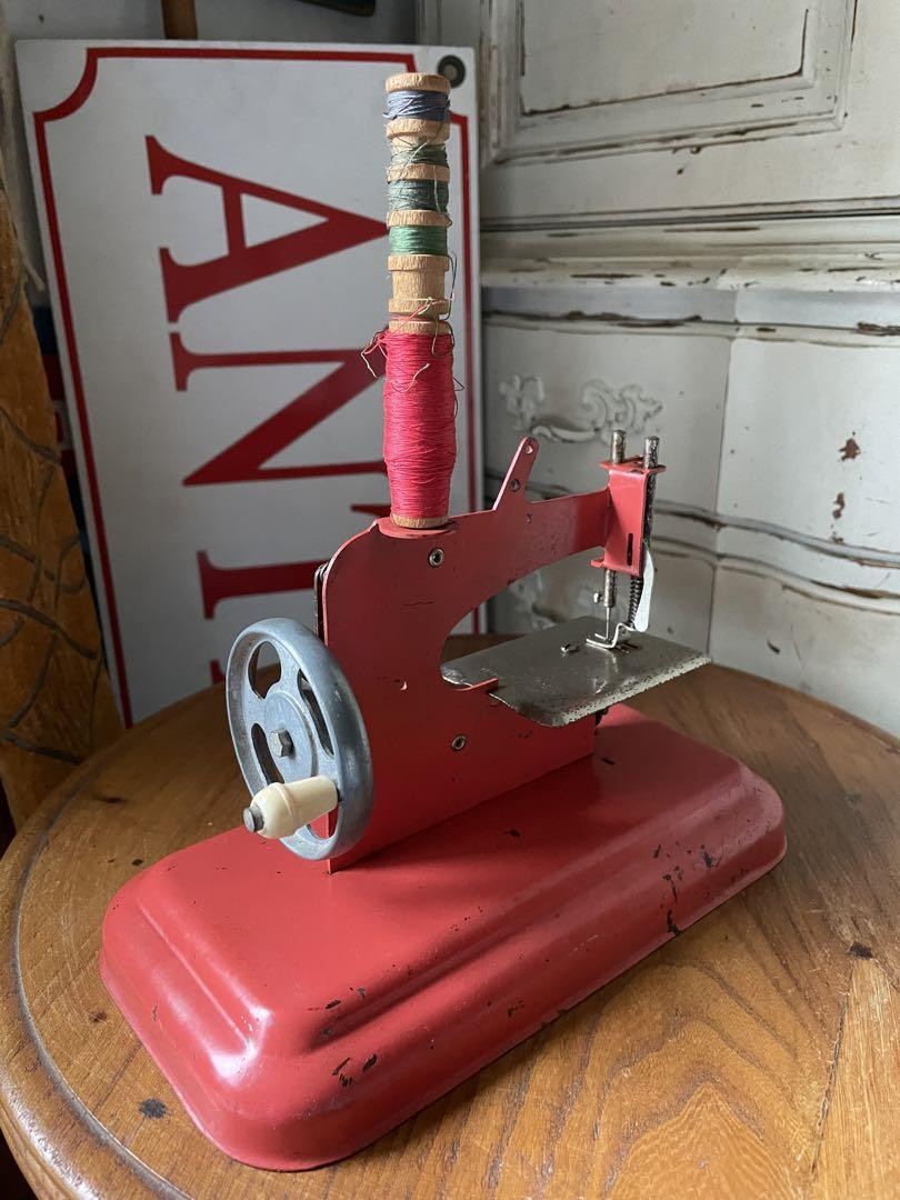 French Antique Toy Sewing Machine Metal Pink Cute JAPAN JP | eBay
