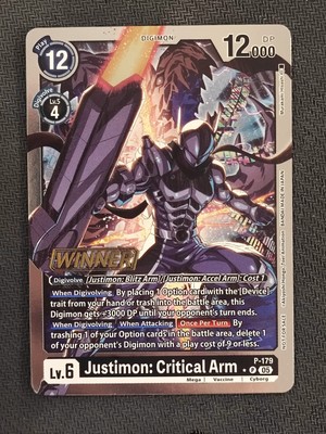 Digimon Card Game - Justimon: Critical Arm - Winner Card P-179