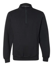 Russell Athletic Men's Dri Power Fleece Quarter Zip Sweatshirt Black Size M