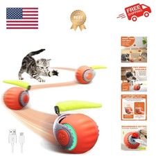 Interactive Cat Toy for Indoor Cats, Two Speed Smart Automatic Cat Toy Moving...
