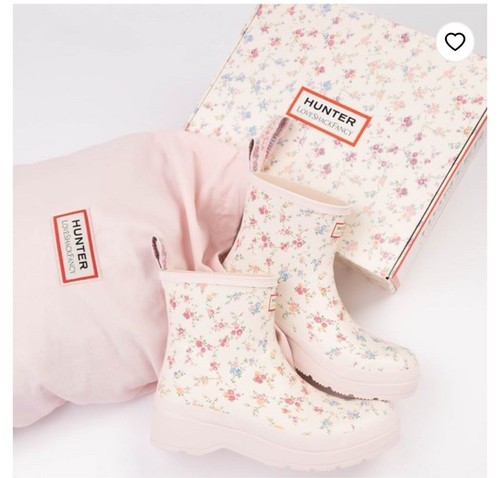 Womens Hunter x LoveShackFancy Play Rain Boot - Sunrise Patchwork size 9