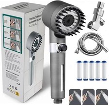 Image of High Pressure Filter Shower Head Set 5 Stage 3 Modes Scalp Massage Handheld