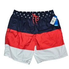 Dream Wave Men's Swim Shorts Large Stars Stripes Red Navy White UPF50 