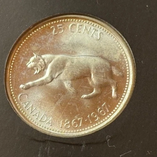 Canada 1967 25¢ silver proof-like quarter - 80% silver