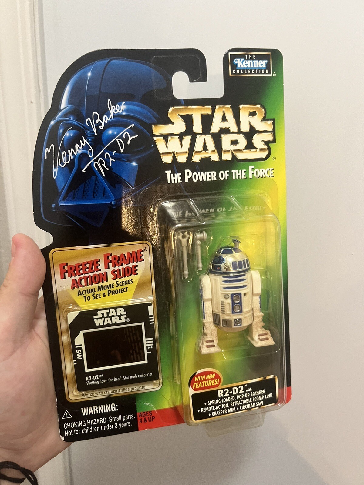 Kenny Baker Signed AUTOGRAPHED R2D2 Star Wars POTF2 JPN Freeze Frame PSA/DNA