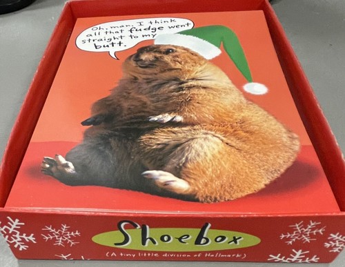 15 Hallmark Shoebox FUDGE BUTT HAMSTER CHRISTMAS CARDS - Picture 5 of 5