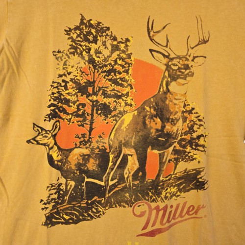 Lucky Brand MILLER HIGH LIFE Hemd HERREN Medium gelb BIER FREIZEIT Jagd Neu mit Etikett - Bild 3 von 16