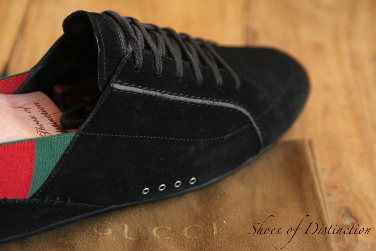 Baskets baskets Gucci en toile daim noir UK 7 G US 8 EU 41