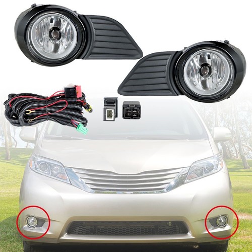 Fog Lights Bumper Driving Lamps Halogen Right+Left Side For Toyota Sienna 11-17 - Picture 7 of 7