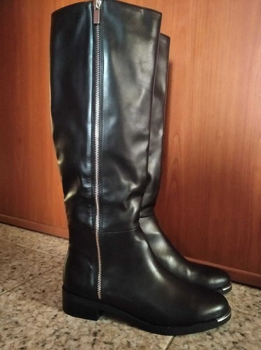 STIVALE ALTO AL GINOCCHIO pull\u0026bear SCARPE DONNA eco pelle nero 39 | eBay