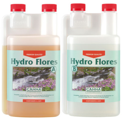 CANNA Hydro Flores A und B, Blütedünger, je 1 L (hartes Wasser)