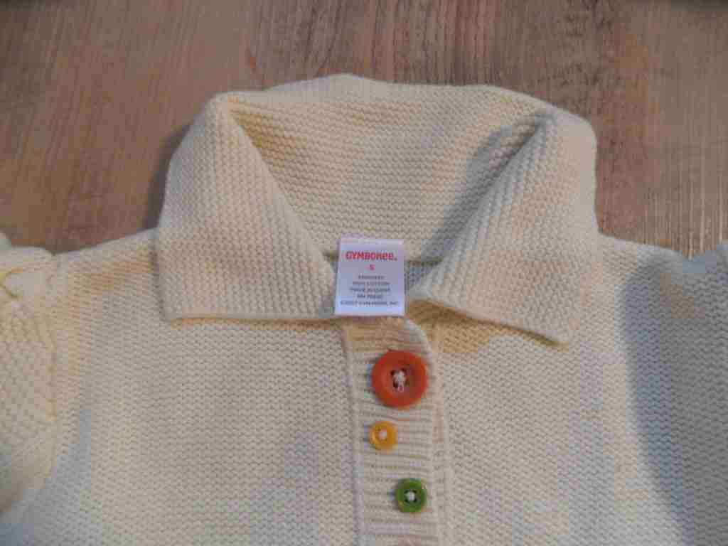 Cardigan Gymboree Crème Boutons Colorés - Taille 5 Ans, Occasion Très Bon état