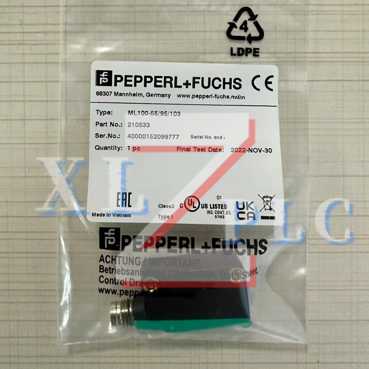 1PCS New Pepperl+Fuchs ML100-55/95/103 1pcs Photoelectric Switch In Box*