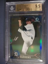 BEAU BURROWS 2016 Bowman Chrome Prospects Blue Refractor BGS GEM MINT 9.5 RC/150