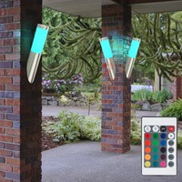 AußEnlampe Wandleuchte Gartenlampe Dimmbar Fernbedienung Bewegungsmelder Led 3X