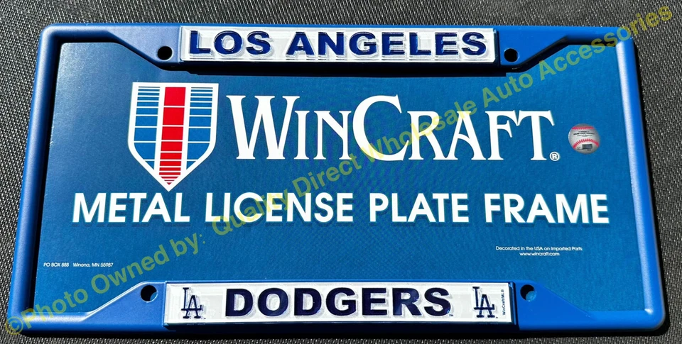 ⭐️⭐️⭐️⭐️⭐️ DODGERS BASEBALL MLB Los Angeles marco de matrícula de metal MEJOR REGALO Foto 2 de 3