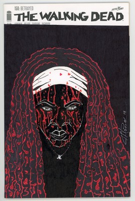 THE WALKING #150 LEERE VARIANTE COVER MICHONNE ORIGINAL KUNSTSKIZZE VON H.XAVIER