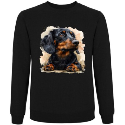 Sweatshirt Schwarz Dackel Dachshund Teckel Jagdhund Jagt Dackelwelpe Dac 402884s