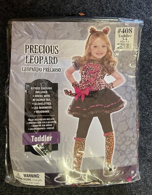 Halloween Leopard Toddler ages 3-4 6pcs outfit