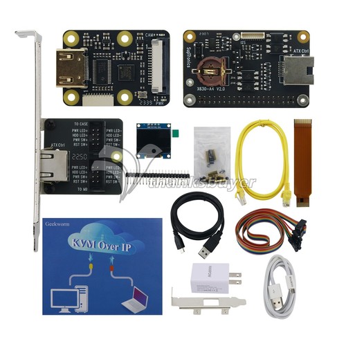 Open Source Software PiKVM-A4 Kit for Raspberry Pi Zero 2 WPiKVMV2 HAT + Power