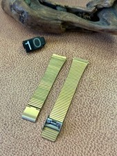 18 mm VINTAGE GOLD TONE STAINLESS STEEL ADJUSTABLE WATCH BRACELET BAND Hong Kong