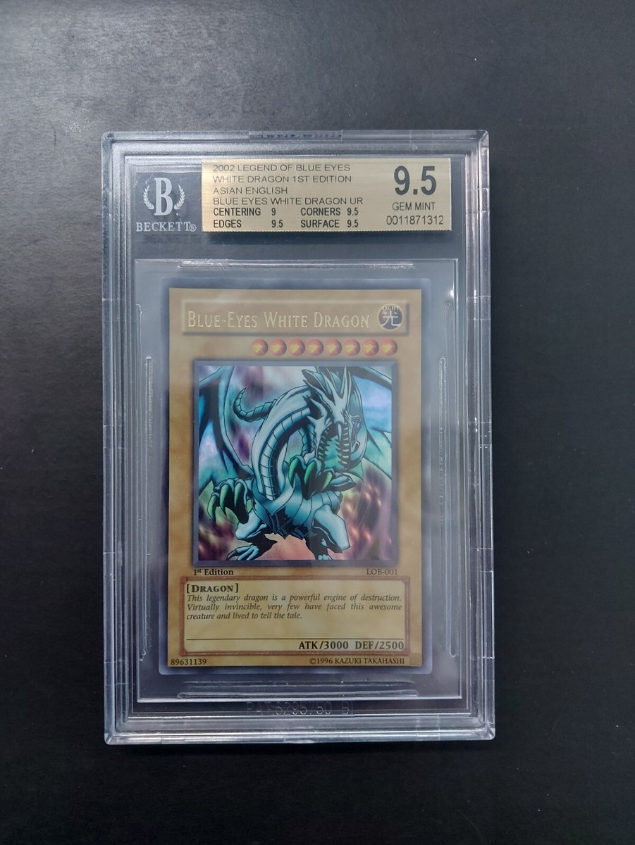 遊戯王 青眼の白龍 英語版　旧アジア　LOB 1st edition ウルトラ BLUE-EYES WHITE DRAGON /青眼の白龍《1st》[旧ｱｼﾞｱｳﾙﾄﾗ](LOB