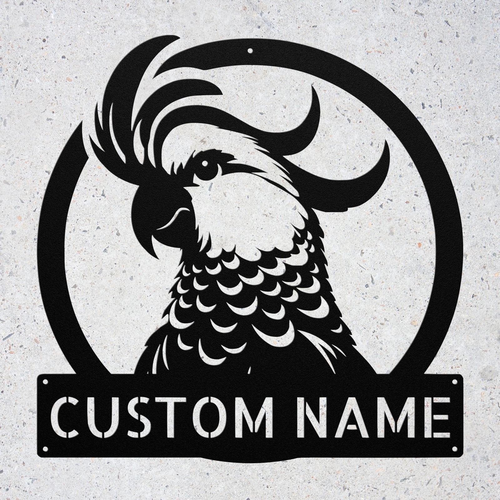 Custom Cockatoo Sulfur Bird Metal Sign Personalized Wall Art Home Decor Gift