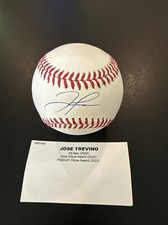 JOSE TREVINO SIGNED AUTOGRAPHED OML BASEBALL YANKEES FANATICS MLB CERT